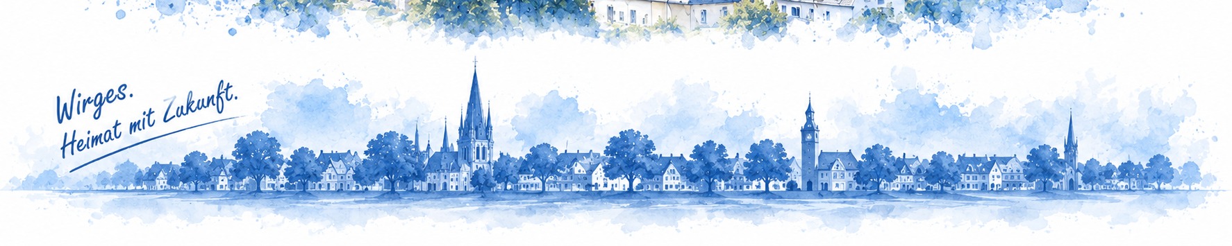 Aquarell-Silhouette von Wirges